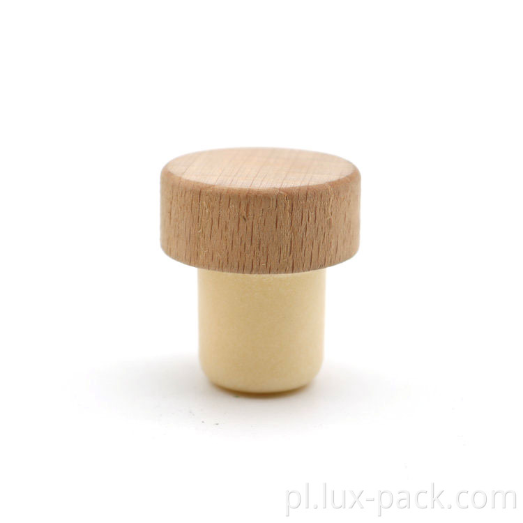 SUNWINJER NOWOŚĆ Uszczelnianie wielokrotnego użytku T-Plug Drewniana czapka Cork Cork Wine Stoppers